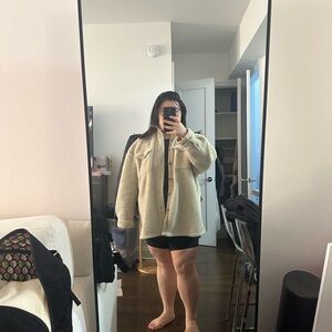 Polo Ralph Lauren Oversized Cream Sherpa Jacket - Women's